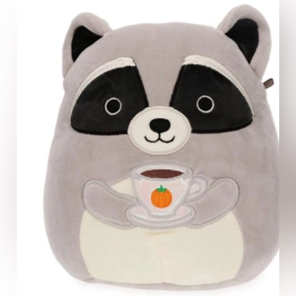 Squishmallows Other - Squishmallows 8" Rocky Racoon with Latte EUC